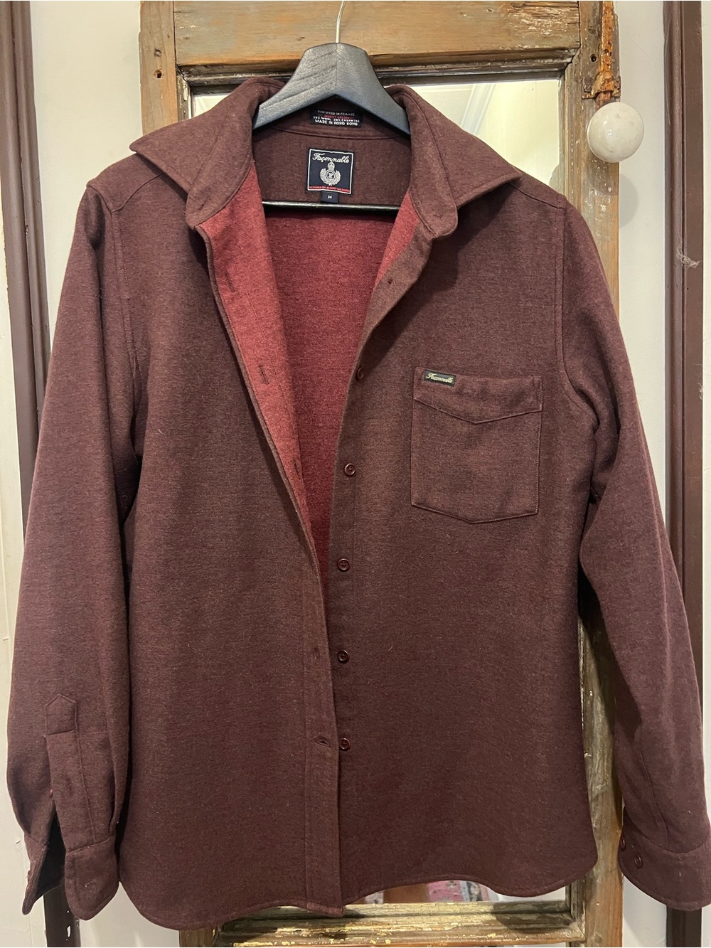 Faconnable Men's Burgundy Shirt Jacket